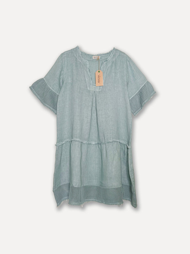 Lola Attitude Linen Dress, Rainy Blue