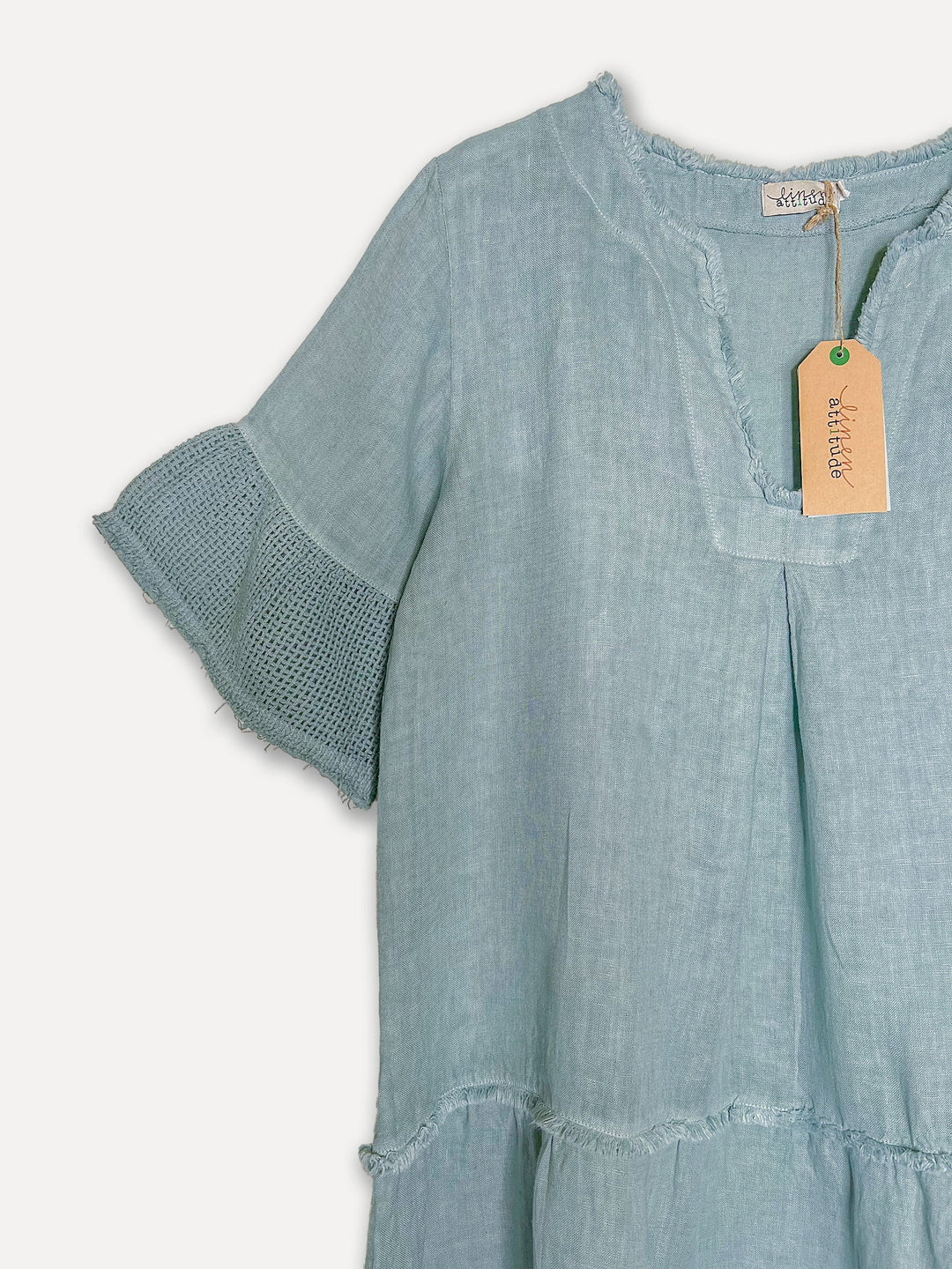 Lola Attitude Linen Dress, Rainy Blue
