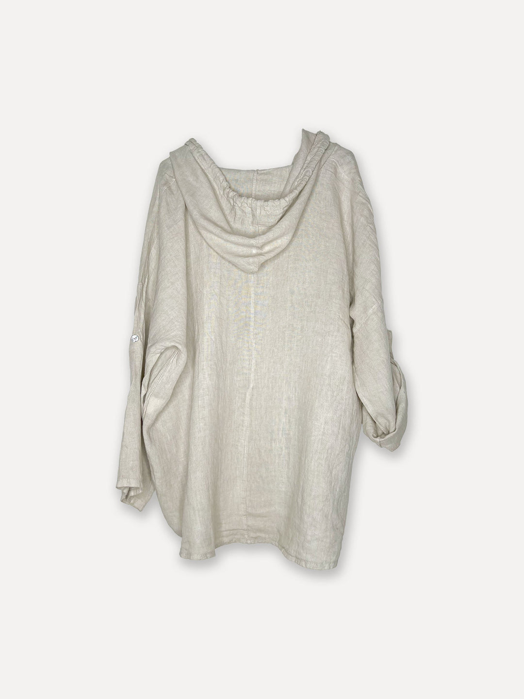 Attitude Surfer Linen Hoodie, Beige