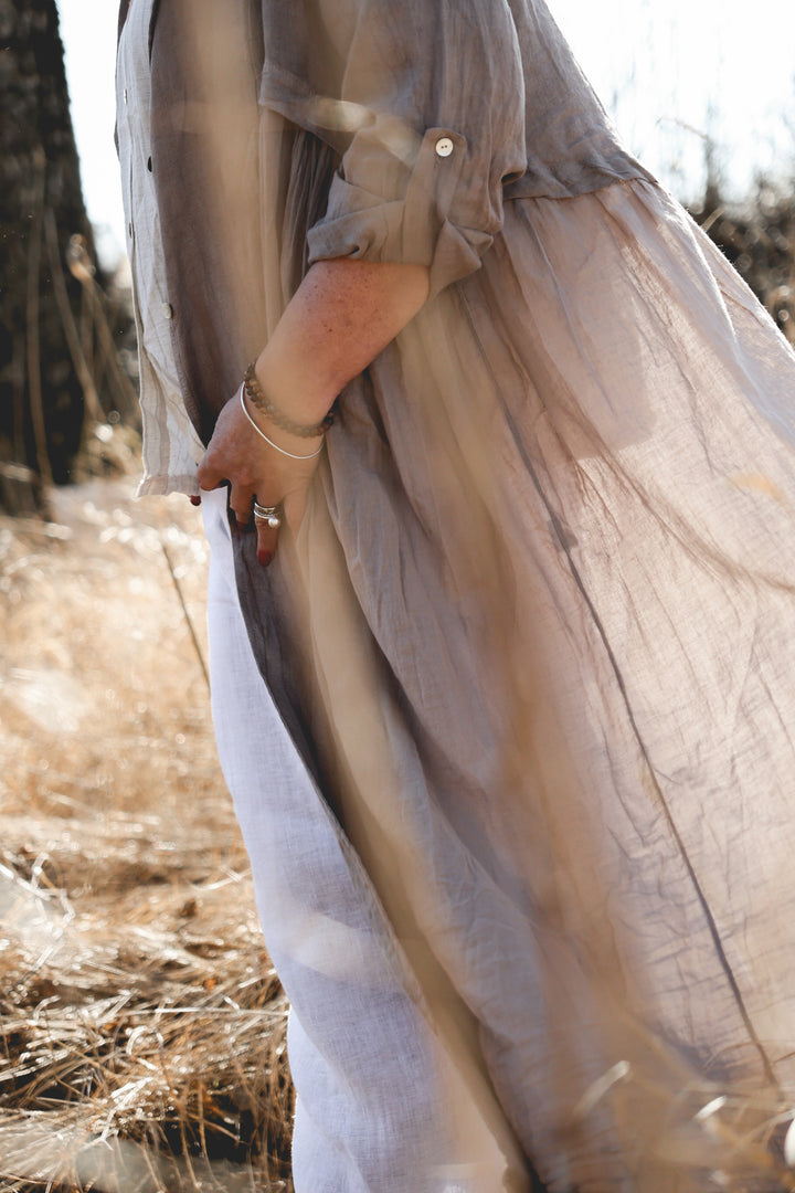 Milano Linen Coat, Taupe